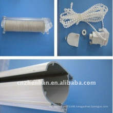 Aluminium curtain track,control unit with plastic curtain chain,tape roll for roman blind,roman shade accessory